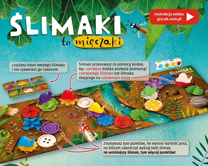 Gra planszowa NASZA KSIĘGARNIA Ślimaki to mięczaki