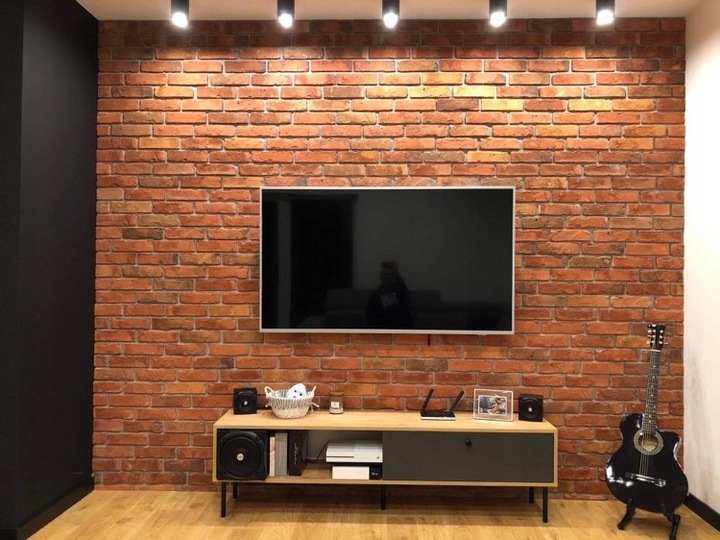 STARA CEGŁA Z GOTOWĄ FUGĄ CZERWONA LOFT PŁYTKI DEKORACYJNA NA ŚCIANĘ