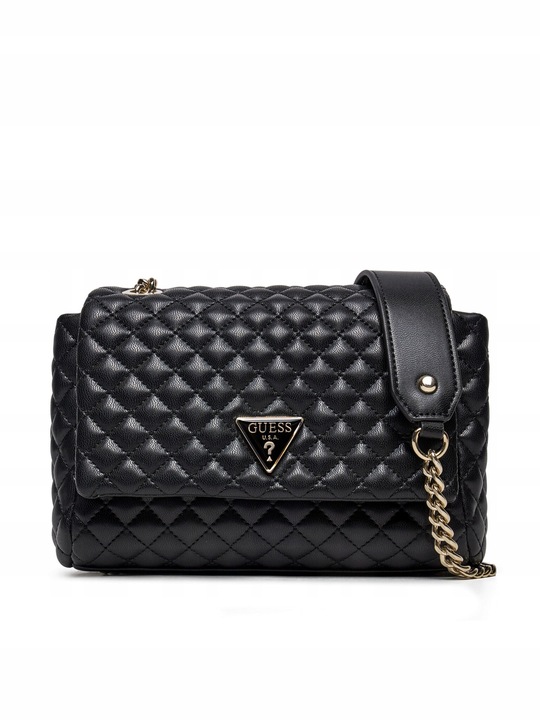 Guess Torebka Damska mała pikowana listonoszka HWEQG9 54121 Czarna