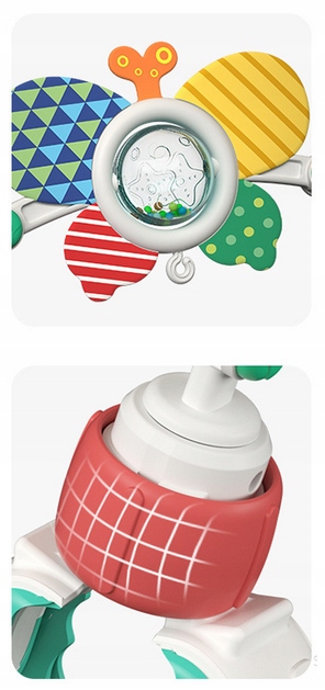 PAŁĄK z zawieszkami DO WÓZKA FOTELIKA ŁÓŻECZKA zabawka sensoryczna gryzak