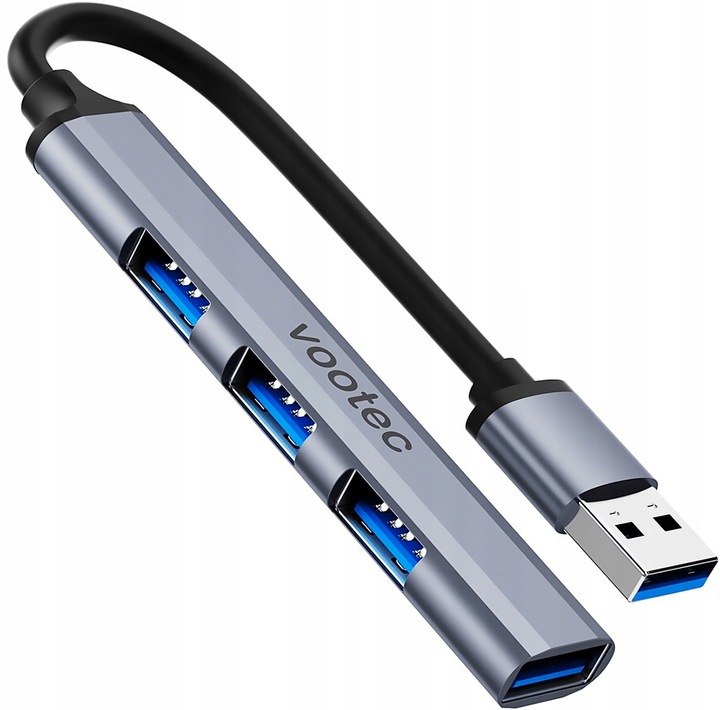 ROZDZIELACZ ROZGAŁĘŹNIK HUB USB 3.0 ADAPTER 4 PORTOWY KONCENTRATOR 4X USB