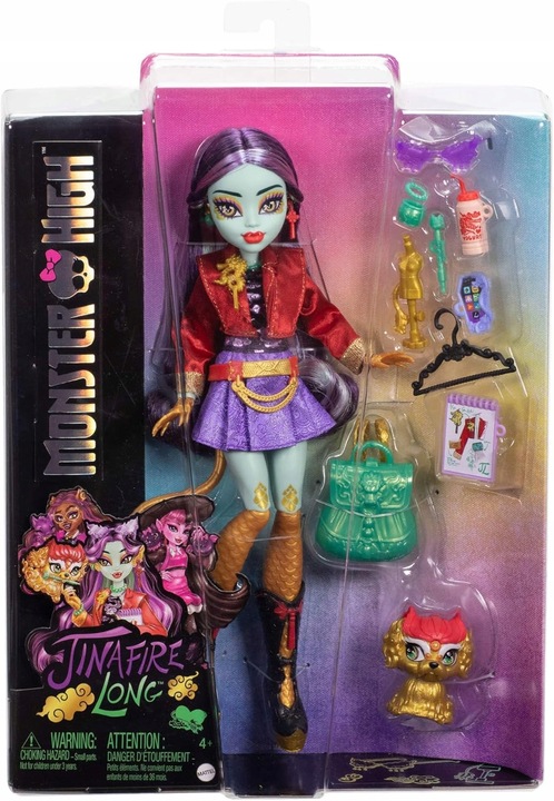 LALKA MONSTER HIGH JINAFIRE LONG lalka smok z pieskiem Cloudy „Yun Yun”