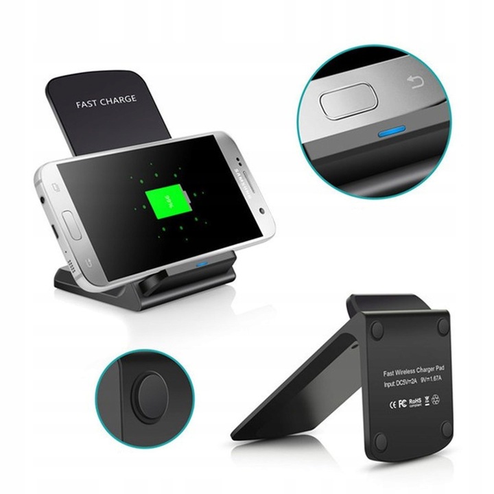 Ładowarka indukcyjna bezprzewodowa do Samsung Galaxy S9 S10 S20+ S21 S22 QI