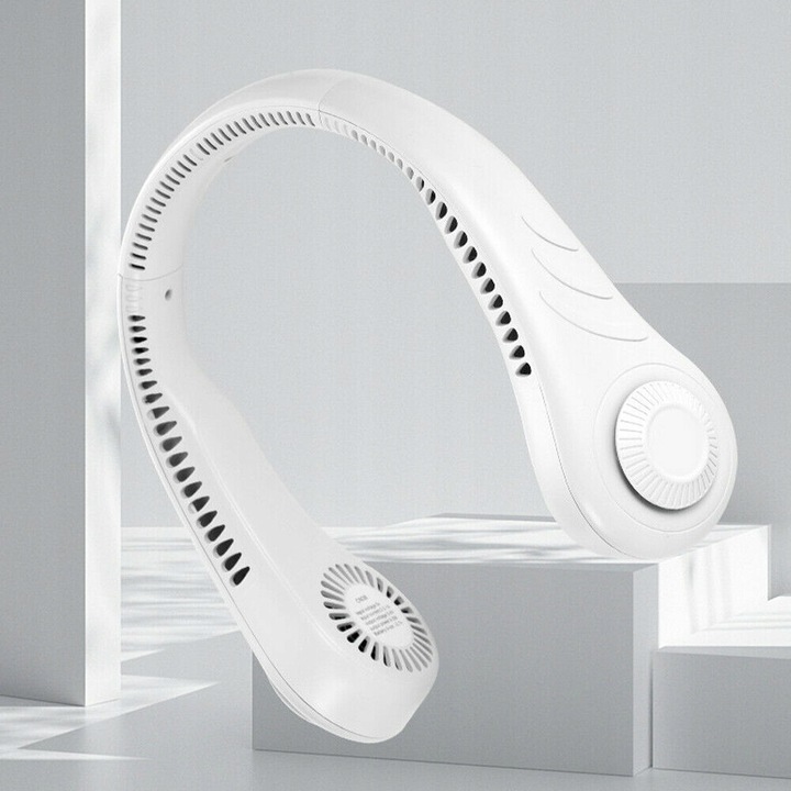 PRZENOŚNY WENTYLATOR NA SZYJĘ MINI BEZŁOPATKOWY CHŁODZIARKA AKUMULATOROWY