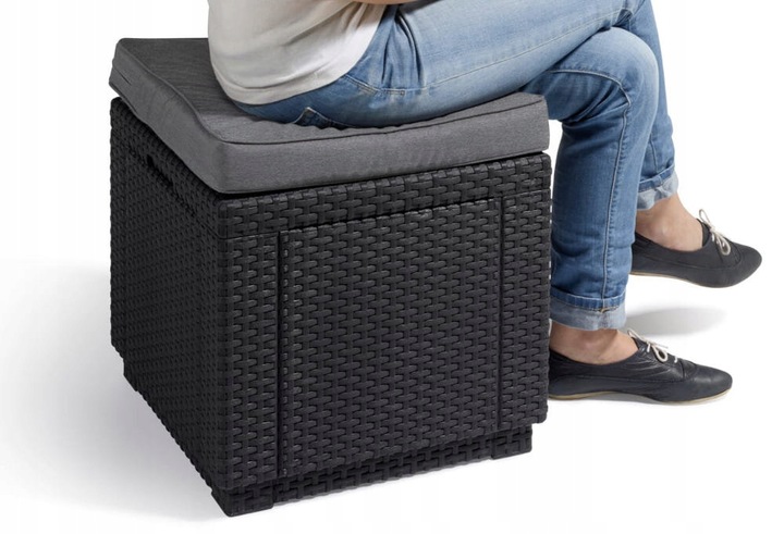 Skrzynio-pufa KETER z poduszką 42 x 42 x 39cm