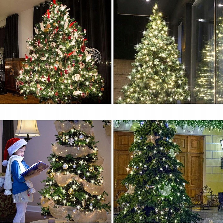 ŚWIATEŁKA CHOINKOWE Z WBUDOWANĄ PAMIĘCIĄ 8 TRYBÓW LEDOWYCH