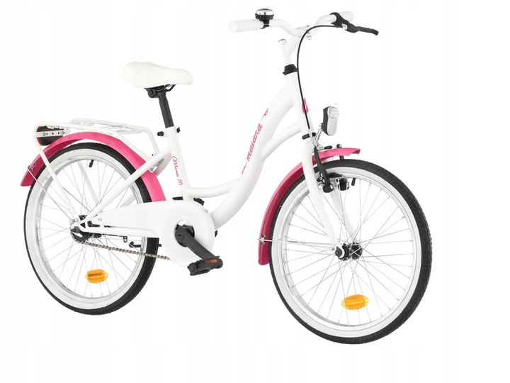 Rower dziecięcy INDIANA Moena 20 cali dla dziewczynki Biały