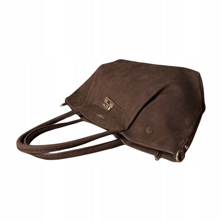 Flora&Co czekoladowa torebka shopper brązowy torebka ciemny brąz A4