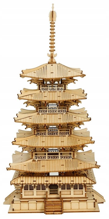 DREWNIANE PUZZLE 3D MODEL DO SKLEJANIA AZJATYCKA PAGODA