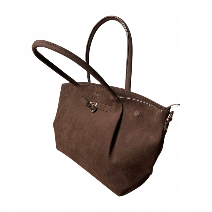 Flora&Co czekoladowa torebka shopper brązowy torebka ciemny brąz A4