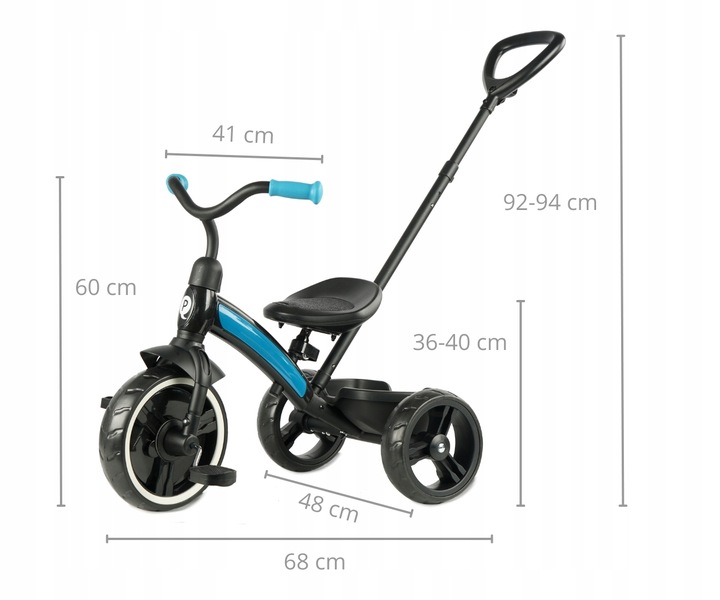 Qplay Rowerek Trójkołowy Elite Plus New Blue Lekki, Zwinny Trójkołowiec