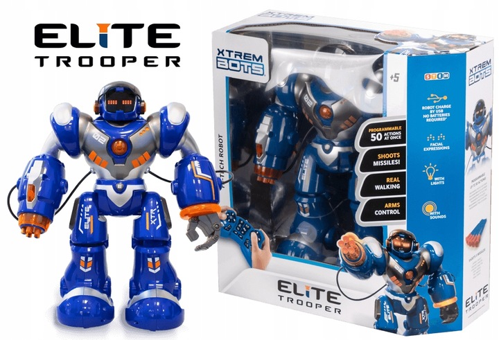 ROBOT XTREM BOTS ELITE TROOPER nauka programowania