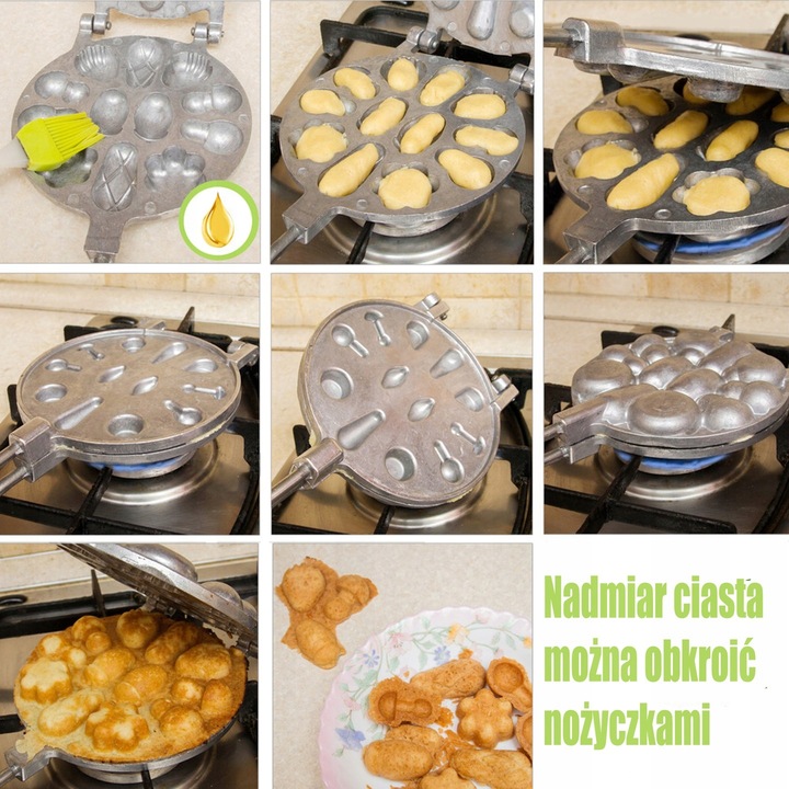 FORMA OPIEKACZ DO PIECZENIA CIASTEK W RÓŻNYCH KSZTAŁTACH MIX orzeszków #73