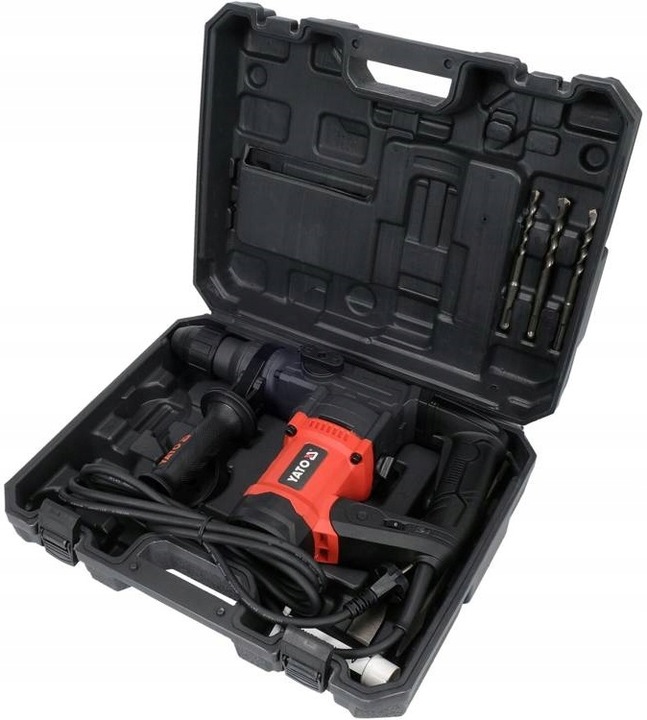 YATO MŁOT UDAROWY MŁOTOWIERTARKA SDS PLUS 1100W 4,5J 3 FUNKCJE + DŁUTA