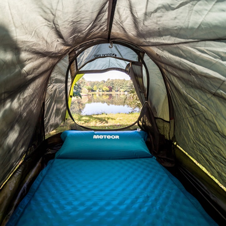 MATA SAMOPOMPUJĄCA MATERAC KARIMATA DMUCHANA METEOR 200x66x3,8 z poduszką