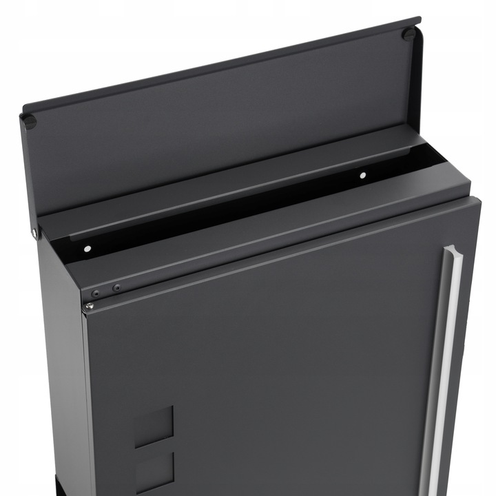 Skrzynka Pocztowa Na Listy Z Nazwą Ulicy Numerem Domu Napisem Antracyt