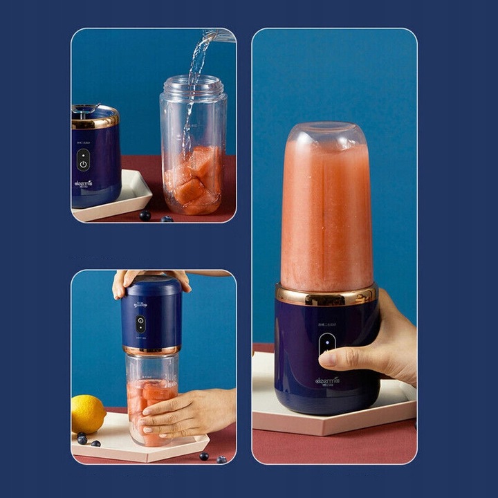MINI MIKSER USB O POJEMNOŚCI 400 ML Z 6 OSTRZAMI, DO SMOOTHIE, NA PODRÓŻY