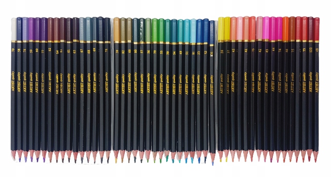 KREDKI OŁÓWKOWE PROFESJONALNE MIĘKKIE DO RYSOWANIA ZESTAW KREDEK 46 W ETUI