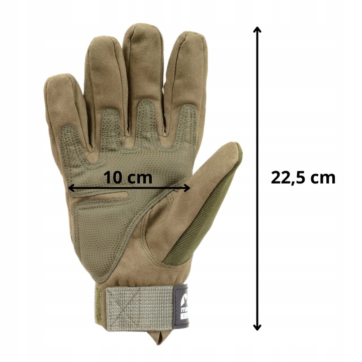 Rękawiczki taktyczne militarne bojowe zielone M