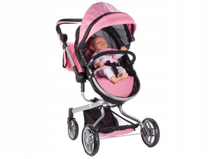 WÓZEK 2W1 GŁĘBOKI SPACERÓWKA DLA LALEK GONDOLA Składany + TORBA
