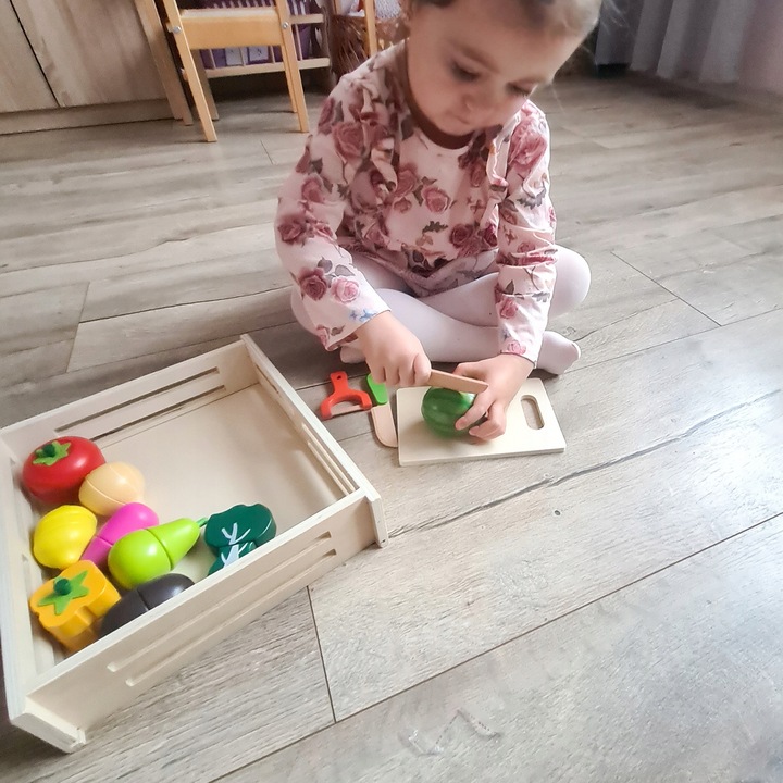 Drewniane Warzywa i Owoce do Krojenia na Rzepy dla Dzieci Zestaw na Prezent