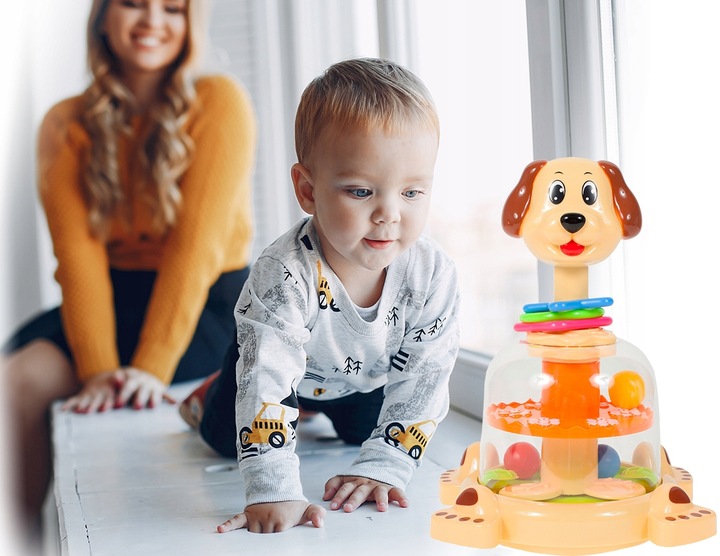 BĄCZEK SPINNER DLA DZIECI PIESEK Z KULECZKAMI ZABAWKA WIRUJĄCA DLA DZIECI