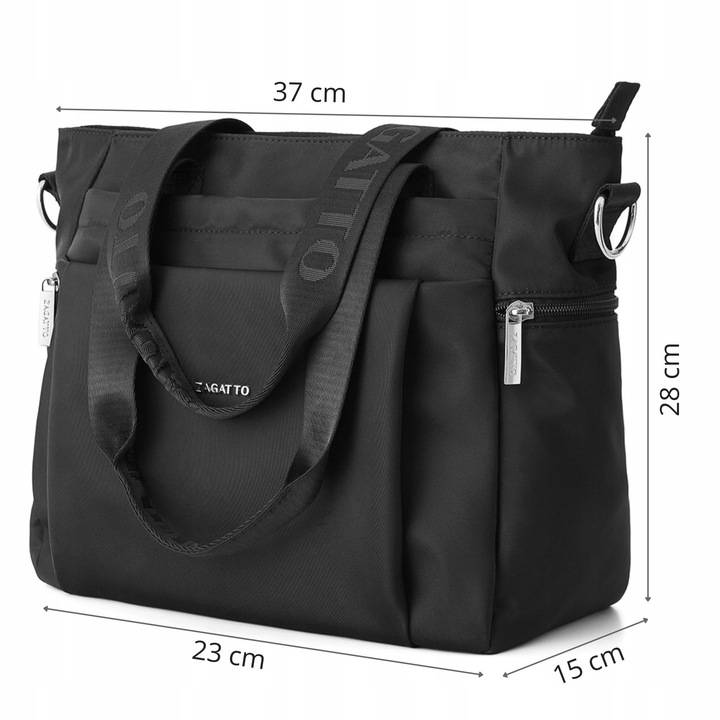 Torebka damska shopper pojemna do szkoły pracy shopperka na ramię ZAGATTO
