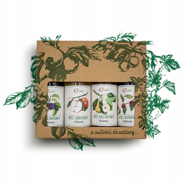 Zestaw octów owocowych 4x100ml ZESTAW PREZENTOWY