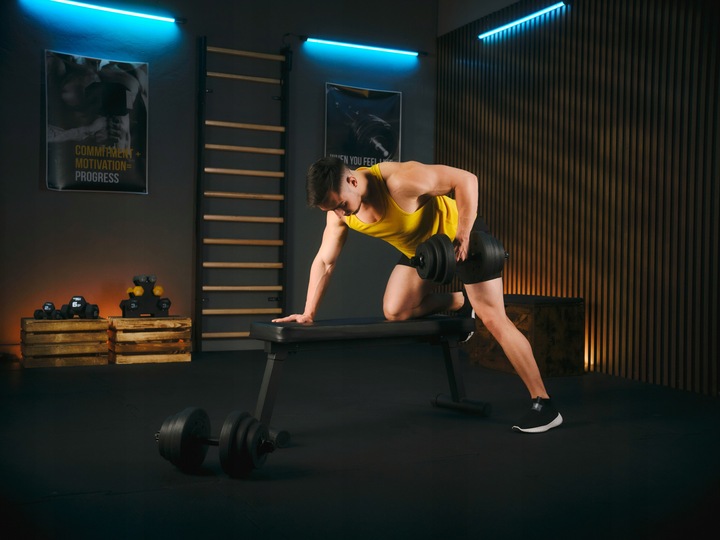 Hantle regulowane bitumiczne 40kg zestaw hantli gryf obciążenia Trex Sport