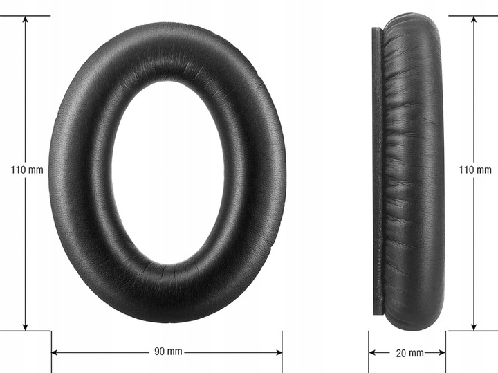 NAUSZNIKI PADY GĄBKI PODUSZKI DO BOSE QC45 QC35 I II QC25 QC15 QC2 AE2 TESA