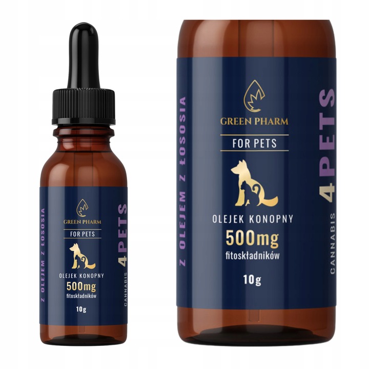 Olejek CBD 5% | Dla Psa | Dla Kota 500mg 11ml | Weterynaryjny | BEZ THC