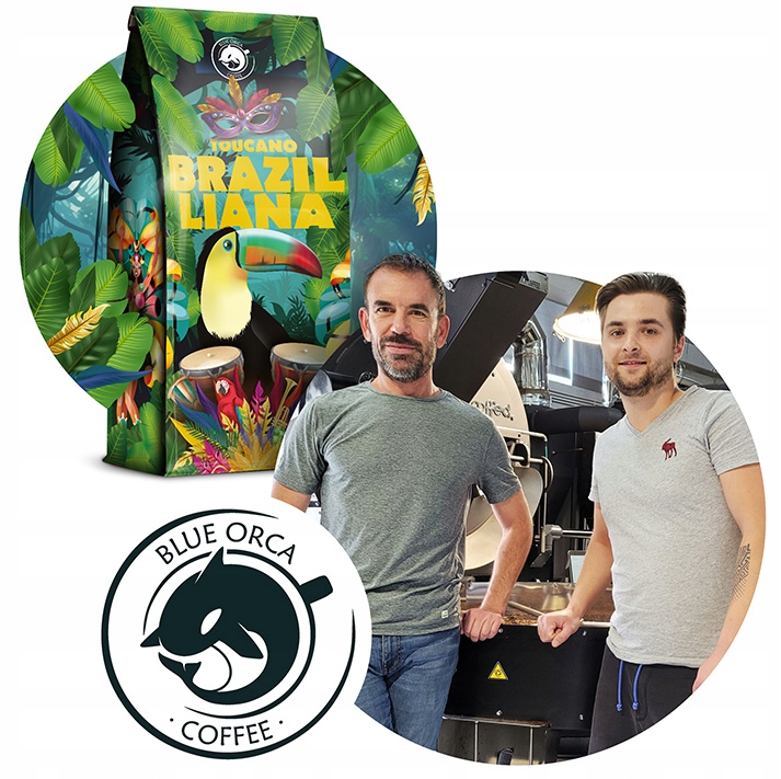 Kawa ziarnista Brazilliana Toucano 1kg x2 Świeżo Palona Arabica 100%