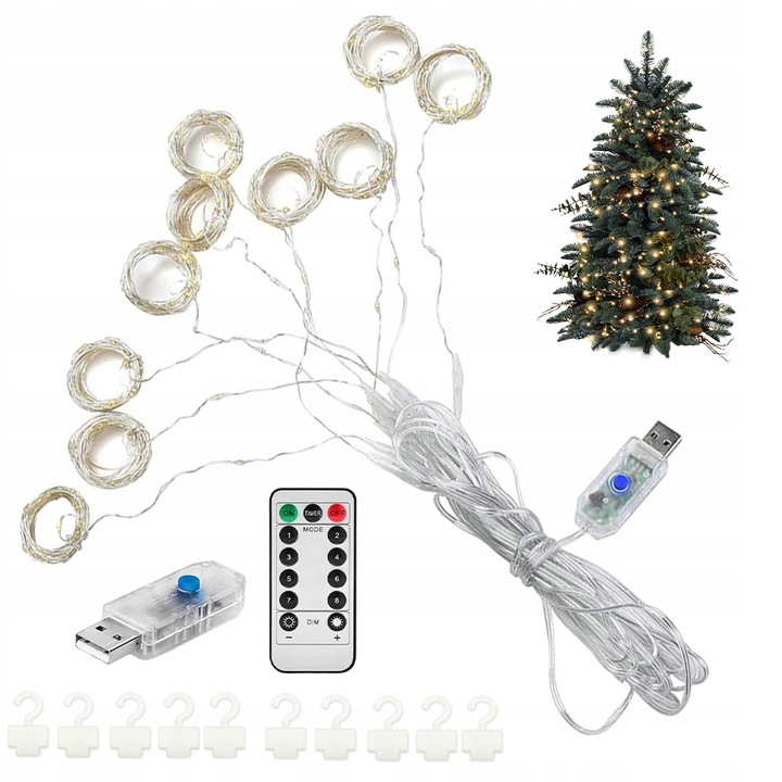 KURTYNA ŚWIETLNA Z 300 LAMPKAMI LED DO DEKORACJI POKOJU I OKNA