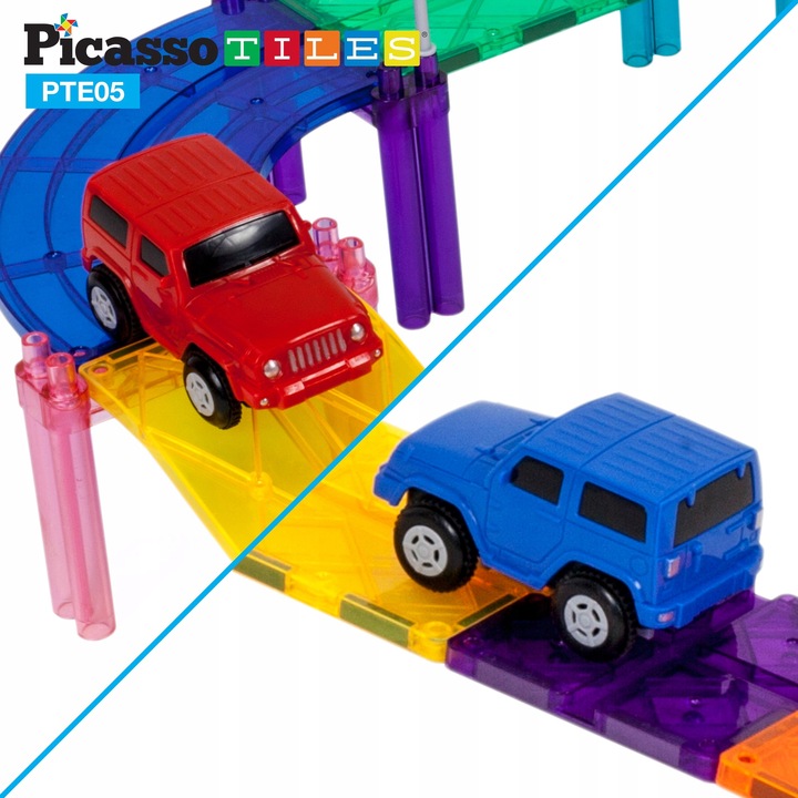 2x auto autko LED do torów magnetycznych klocki magnetyczne tor samochodowy