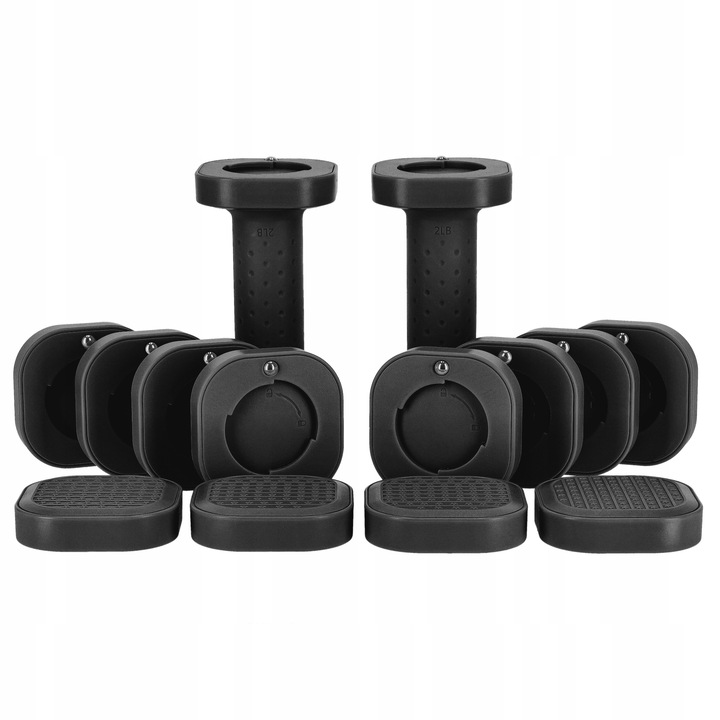 HANTELKI HANTLE CIĘŻARKI REWGULOWANE 4w1 ZESTAW DO ĆWICZEŃ FITNESS 2x2,27kg