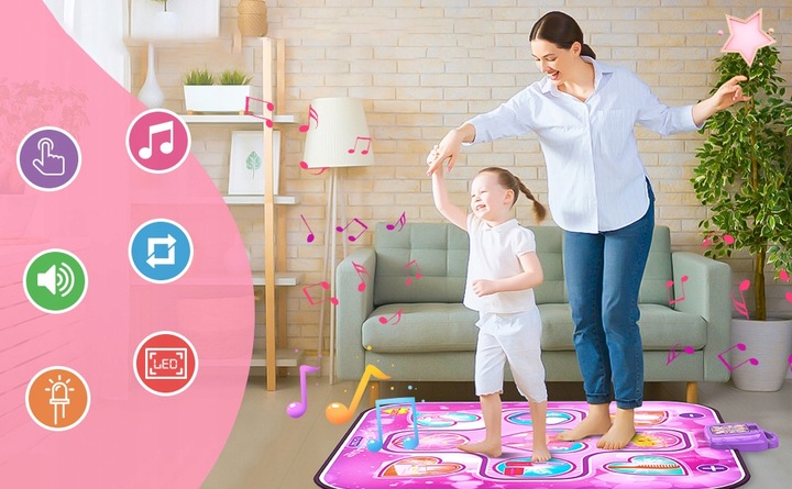 KSIĘŻNICZKA MATA INTERAKTYWY DO TAŃCA MUZYCZNEGO DLA DZIECI 6 TRYBÓW 90cm
