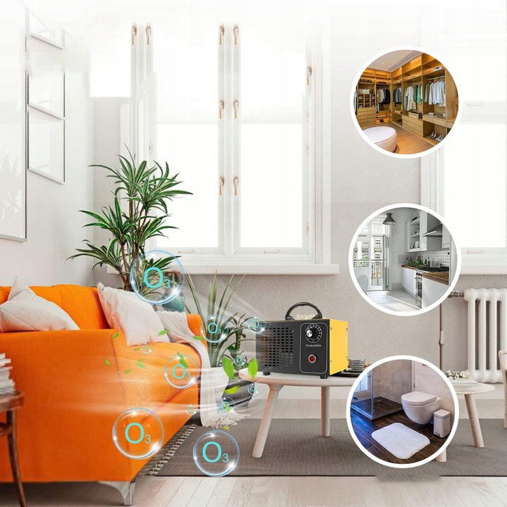 GENERATOR OZONU OZONATOR DO DOMU OCZYSZCZACZ DO POWIETRZA MOCNY 60 000 MG/H