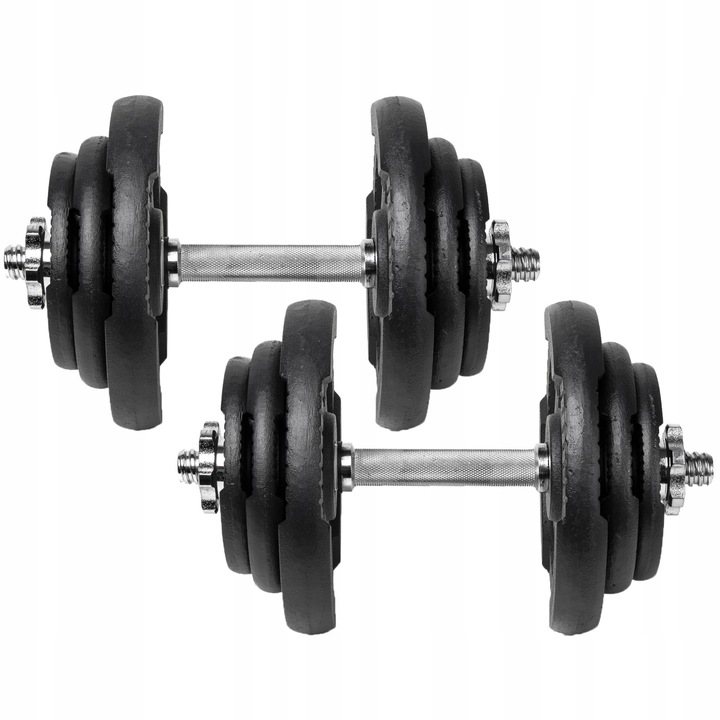 HANTLE Żeliwne 40kg 2szt x20kg gryfi zestaw