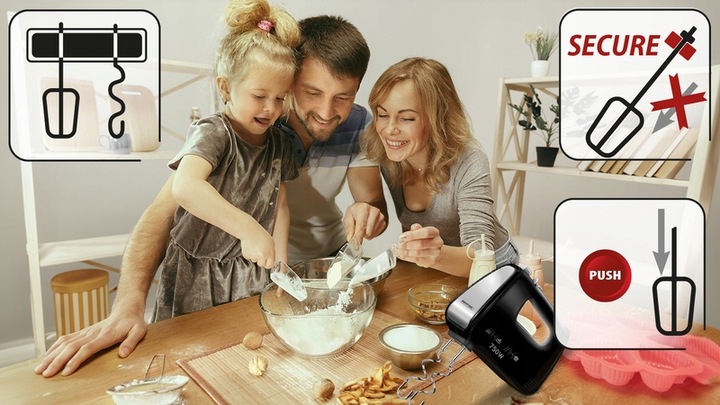 Mikser ręczny MPM MMR-19C CZARNY 750W