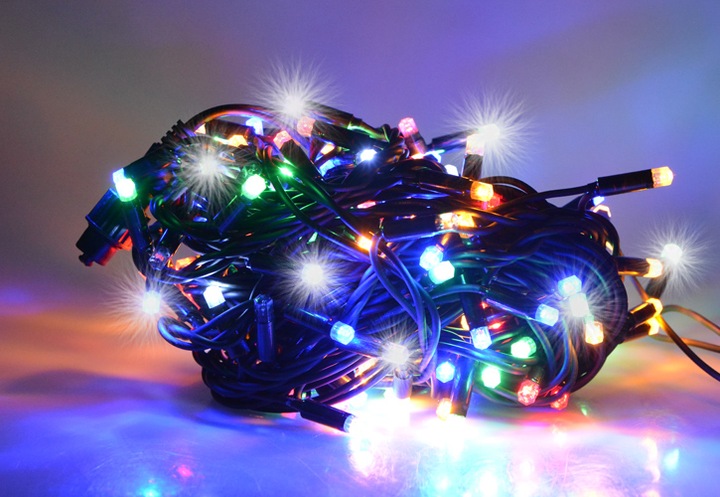 LAMPKI CHOINKOWE LED 200 GRUBY KABEL + Flash 18m