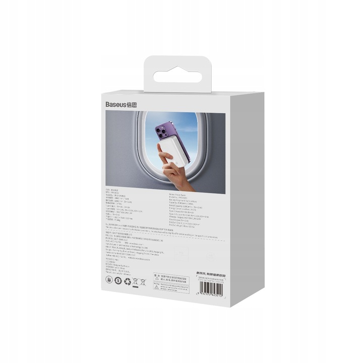 BASEUS POWER BANK 20000mah PD 20W USB-C TYP-C MAGSAFE ŁADOWANIE INDUKCYJNE