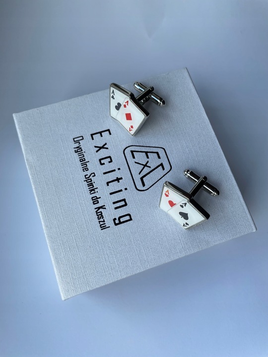 Spinki do mankietów EXC Ptak Bażant Przepiórka dla Myśliwego w Szkatułce