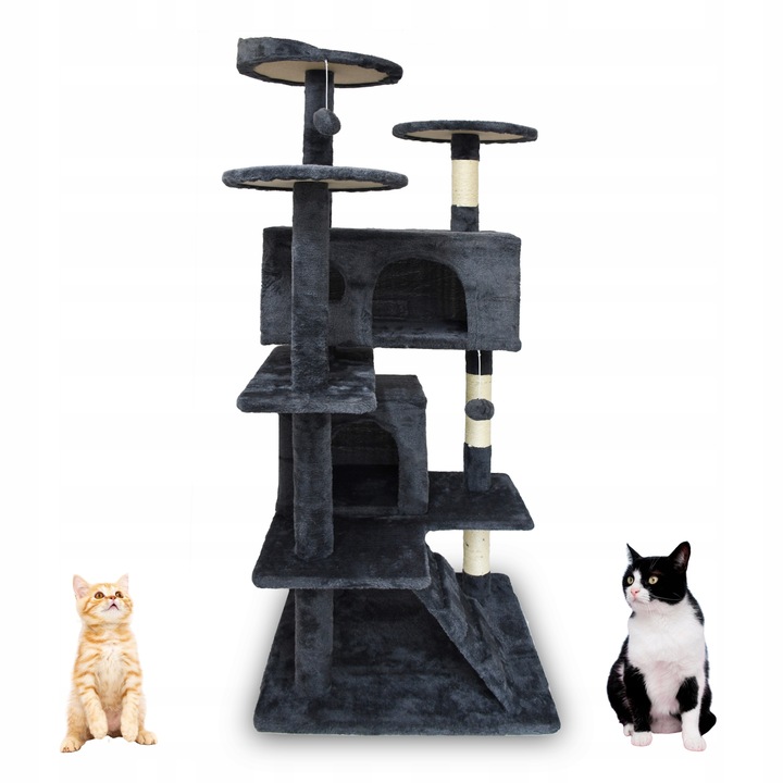 DRAPAK DLA KOTA DRZEWO WIEŻA LEGOWISKO DOMEK 7 POZIOMÓW DUŻY STABILNY