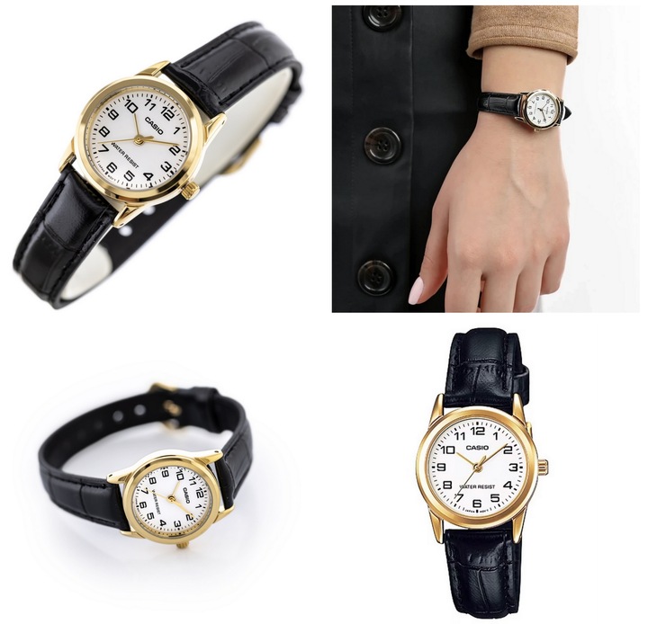 ZEGAREK DAMSKI CASIO LTP-V001L cyfry skórzany + BOX +GRAWER