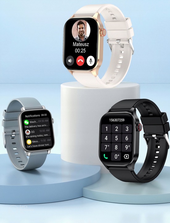 Zegarek Damski Smartwatch 380MAH ROZMOWY AMOLED Z Pomiar Cukru Ciśnienie