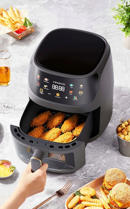 FRYTKOWNICA BEZTŁUSZCZOWA AIR FRYER LINBOX CZARNA