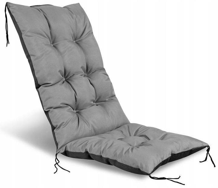 Poduszki na krzesła ogrodowe Poduszka na Krzesło Ogrodowe 80x50 cm szara