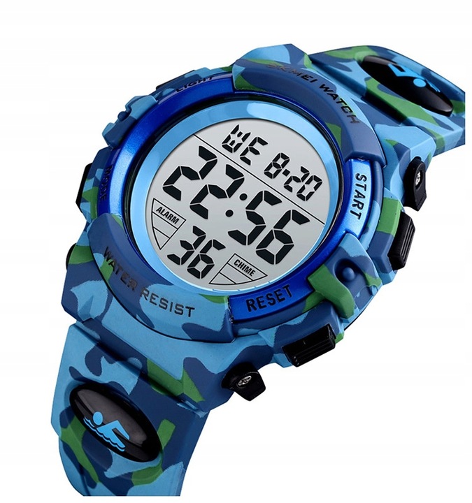 Zegarek dziecięcy SKMEI elektroniczny moro wiele funkcji