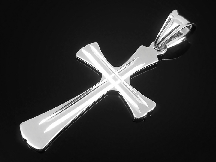 MĘSKI KRZYŻYK SREBRNY DIAMENTOWANY KRZYŻ K6 SREBRO 925 POLSKI PRODUCENT