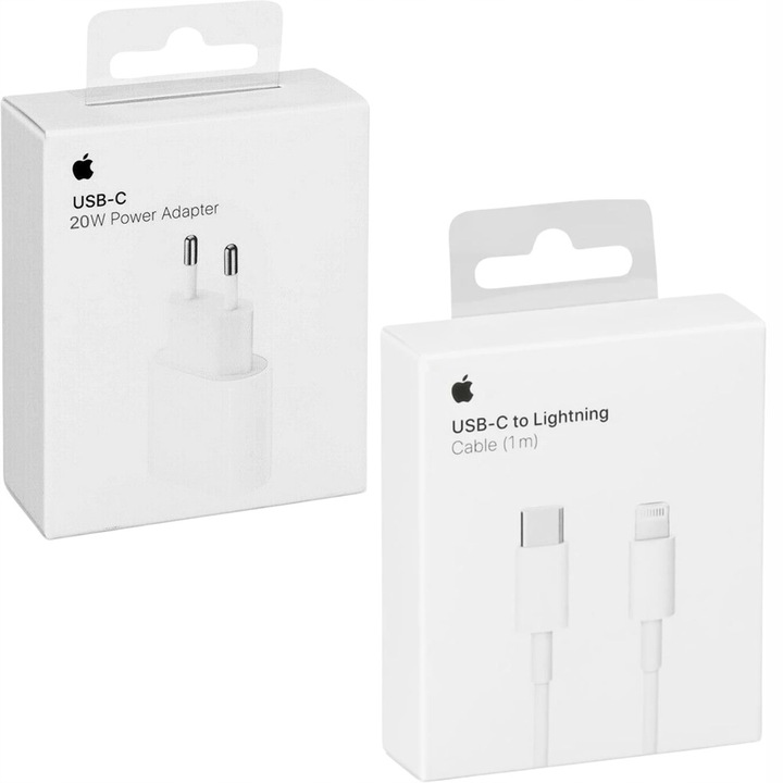 ORYGINALNA ŁADOWARKA APPLE+KABEL LIGHTNING 1M